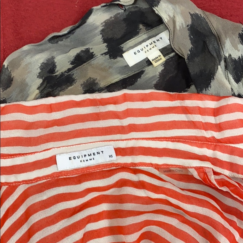 Equipment Lot. 2 sheer silk tops